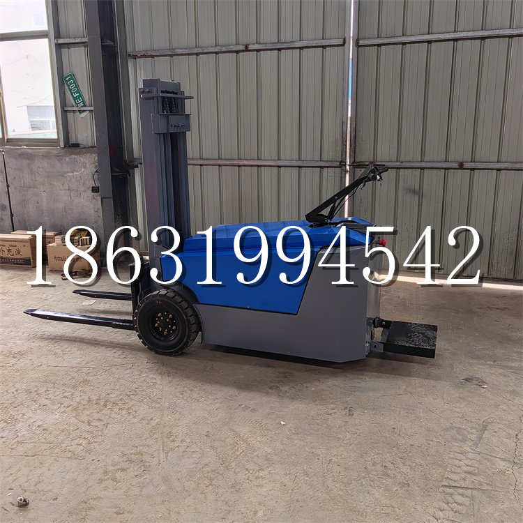 东区全电动叉车插腿式堆高车液压装卸车1.5吨升高小型站驾式铲车